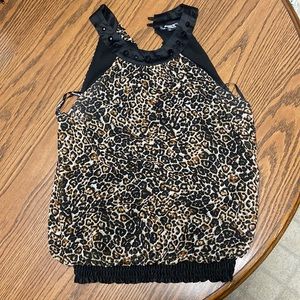 Animal print dressy top. XL.